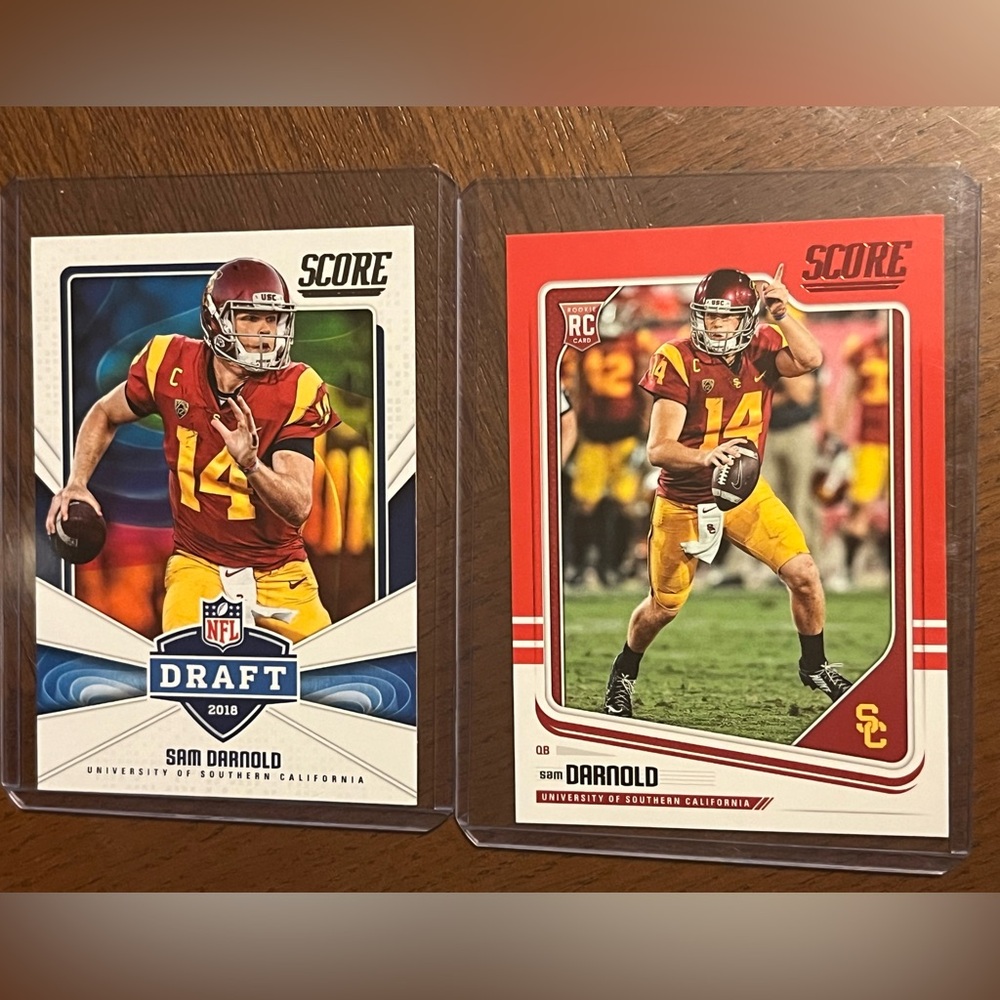 Sam Darnold Rookie and Draft trading cards. Great/mint condition. Pls see pics.